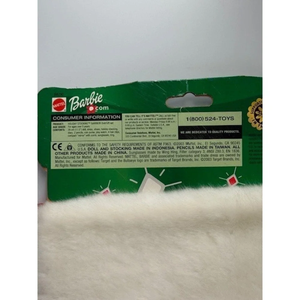 Barbie Holiday Stocking‎ Gift Set 2003 Target Special Edition Doll w/Accessories